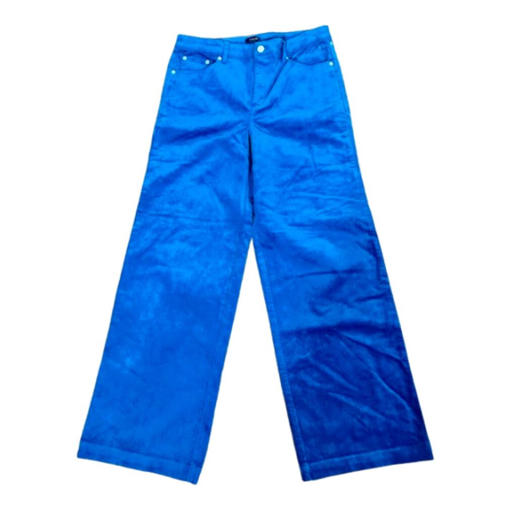 J.Crew Corduroy Wide Leg Crop Pant Blue Re-Imagined 26 Academic Indie